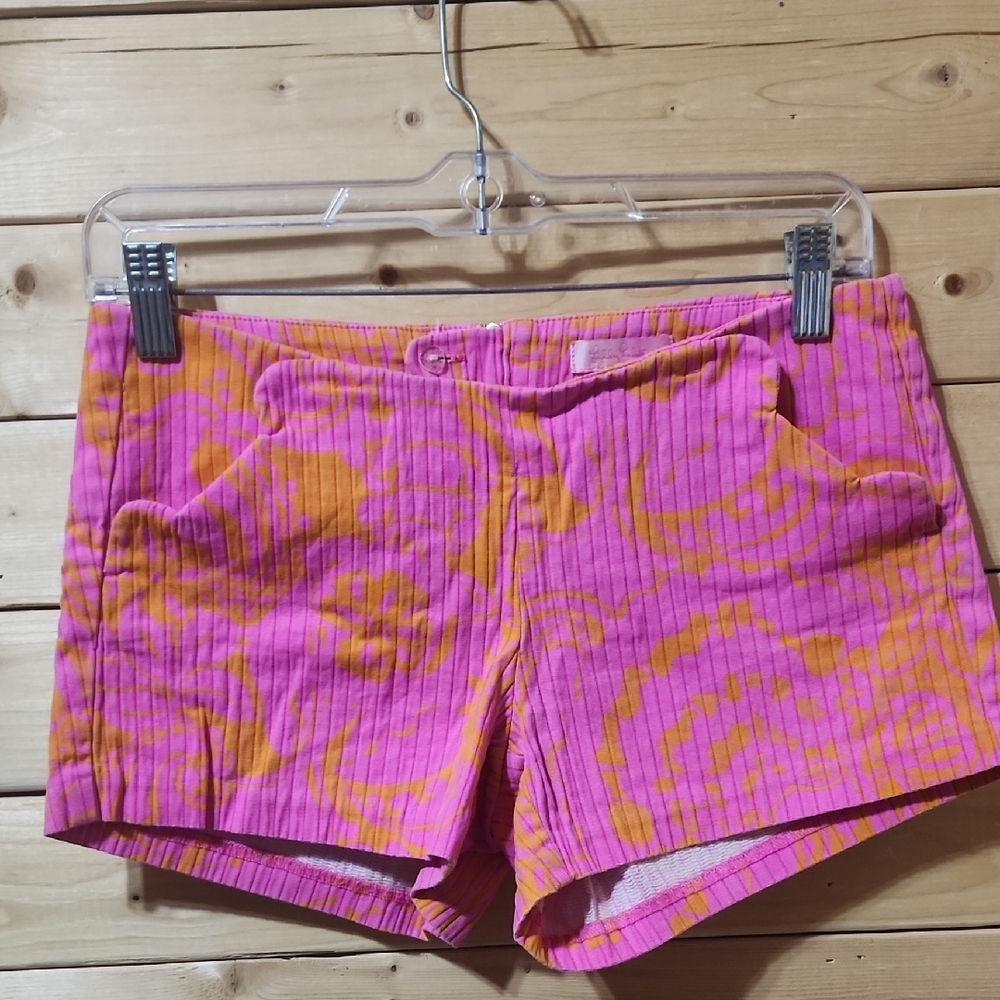 Lilly Pulitzer Pop Pink Orange Liza Shorts Size 00
